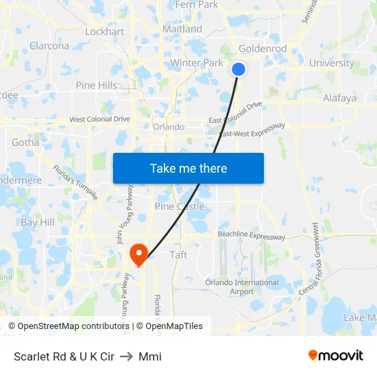 Scarlet Rd & U K Cir to Mmi map