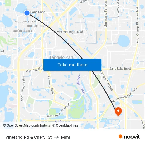 Vineland Rd & Cheryl St to Mmi map