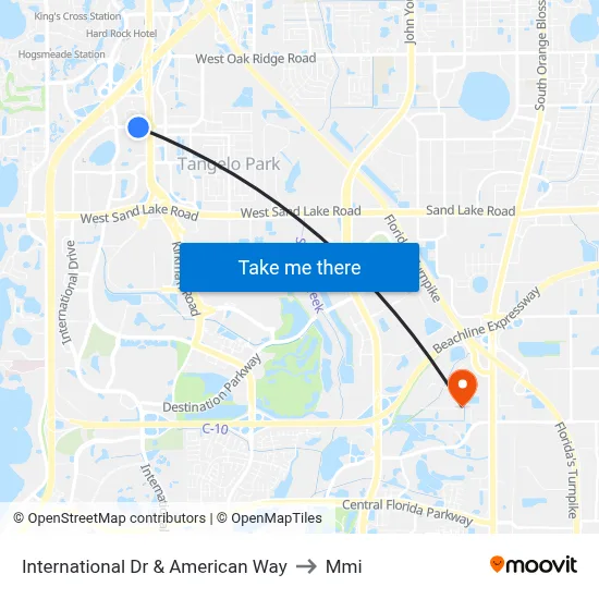 International Dr & American Way to Mmi map