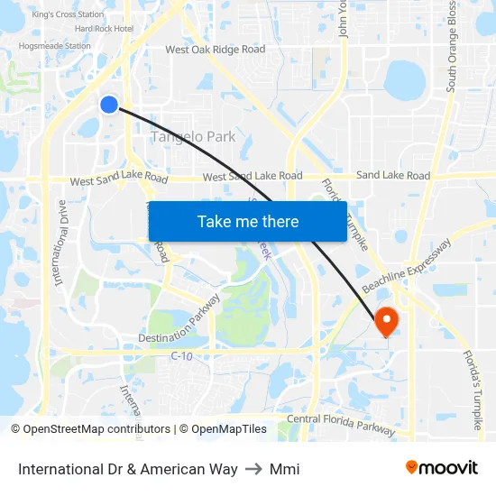 International Dr & American Way to Mmi map