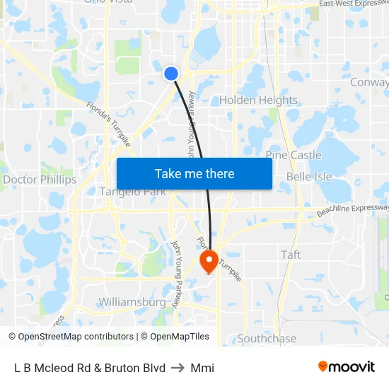 L B Mcleod Rd & Bruton Blvd to Mmi map