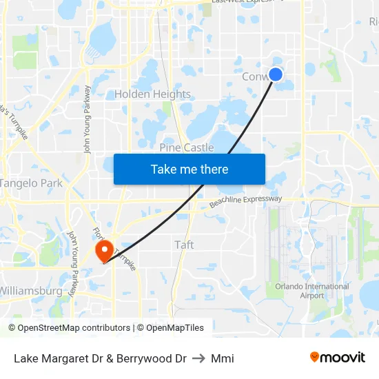 Lake Margaret Dr & Berrywood Dr to Mmi map