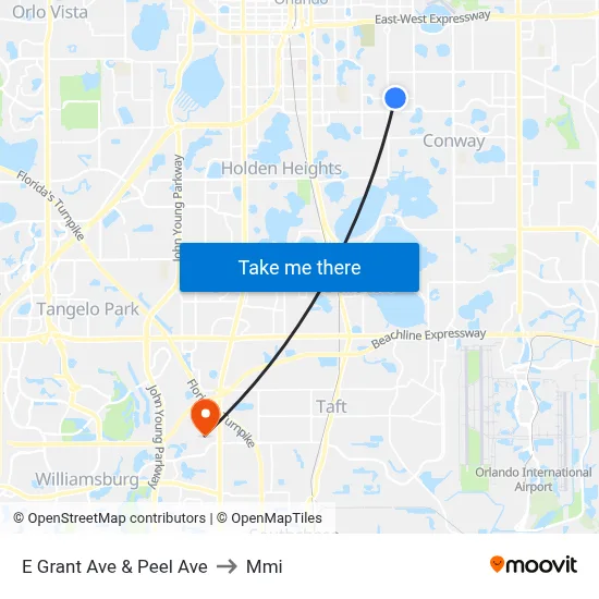 E Grant Ave & Peel Ave to Mmi map