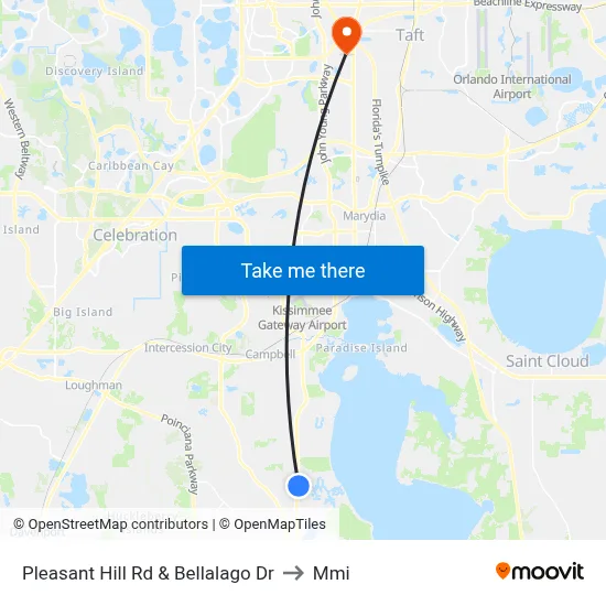 Pleasant Hill Rd & Bellalago Dr to Mmi map