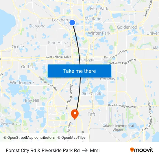 Forest City Rd & Riverside Park Rd to Mmi map