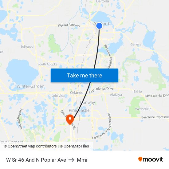 W Sr 46 And N Poplar Ave to Mmi map