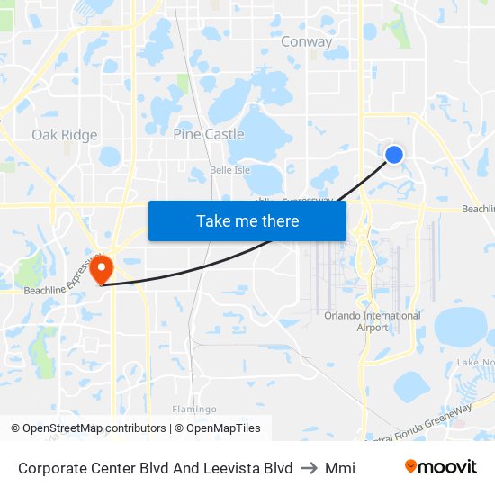 Corporate Center Blvd And Leevista Blvd to Mmi map