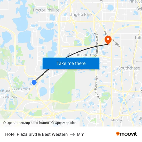 Hotel Plaza Blvd & Best Western to Mmi map