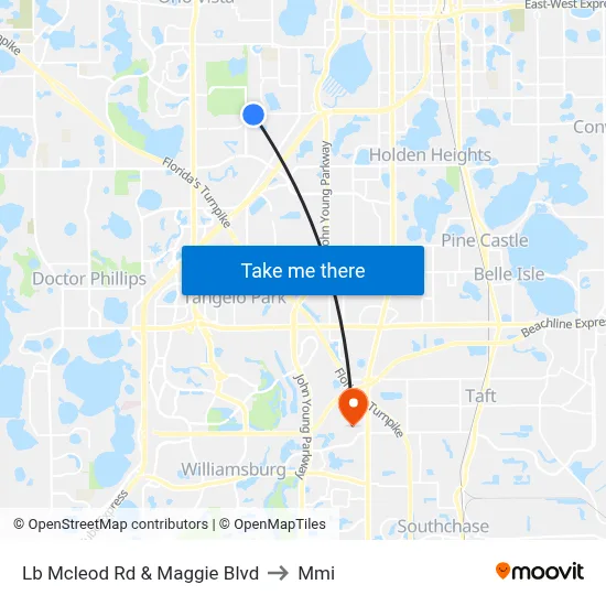 Lb Mcleod Rd & Maggie Blvd to Mmi map