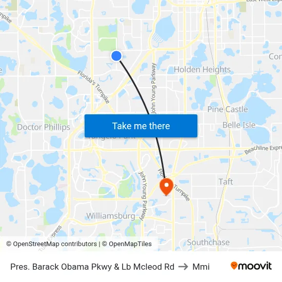 Pres. Barack Obama Pkwy & Lb Mcleod Rd to Mmi map