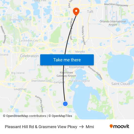 Pleasant Hill Rd & Grasmere View Pkwy to Mmi map