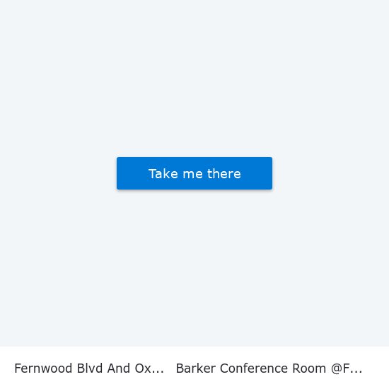 Fernwood Blvd And Oxford Rd to Barker Conference Room @FL Hospital map