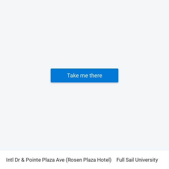 Intl Dr & Pointe Plaza Ave (Rosen Plaza Hotel) to Full Sail University map