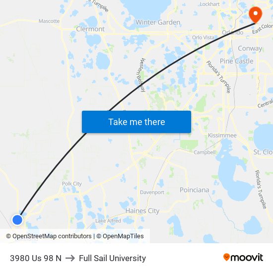 3980 Us 98 N to Full Sail University map