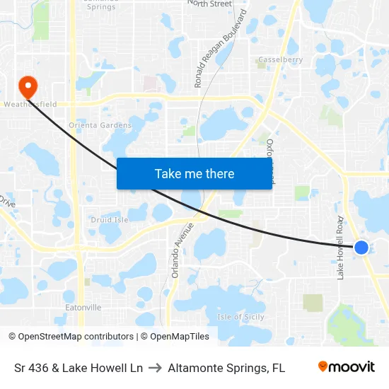 Sr 436 & Lake Howell Ln to Altamonte Springs, FL map