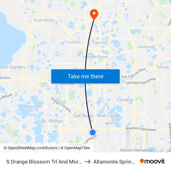 S Orange Blossom Trl And Morning Dr to Altamonte Springs, FL map