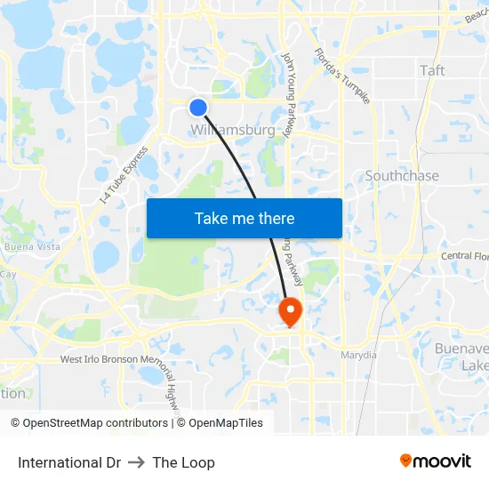 International Dr to The Loop map