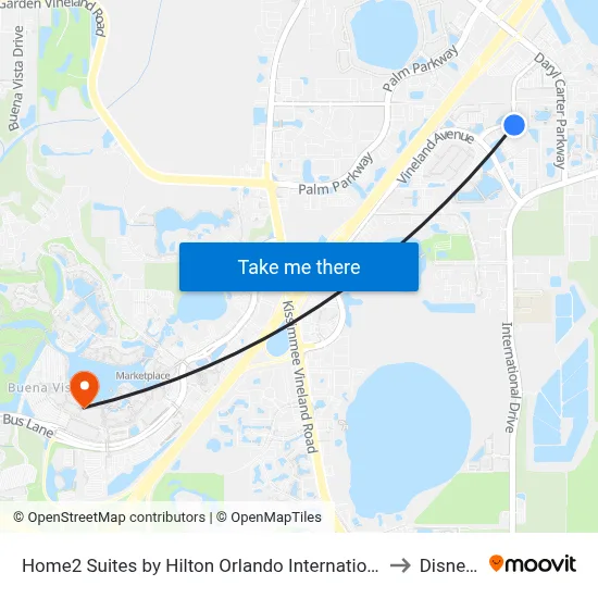 Home2 Suites by Hilton Orlando International Drive South - Free Shuttle to Theme Parks to Disney Springs map