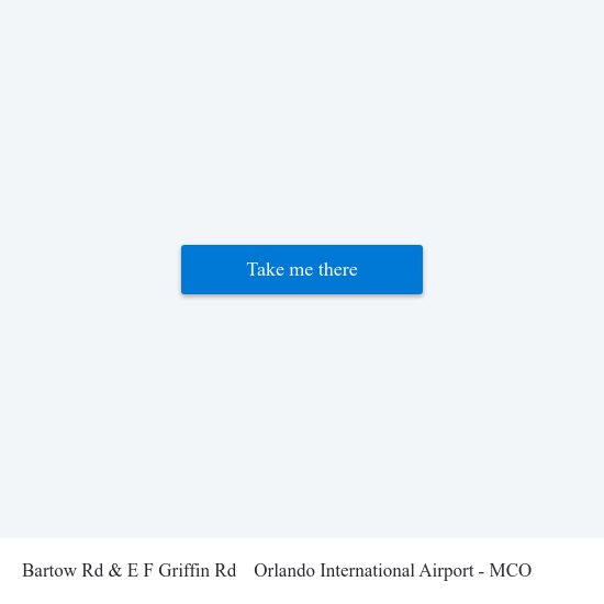 Bartow Rd & E F Griffin Rd to Orlando International Airport - MCO map