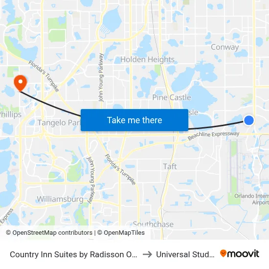 Country Inn Suites by Radisson Orlando Airport FL to Universal Studios Store map