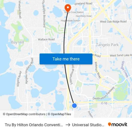 Tru By Hilton Orlando Convention Center to Universal Studios Store map