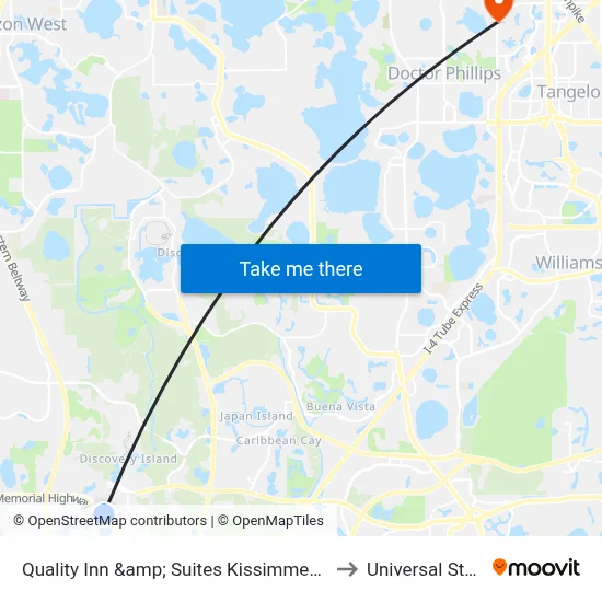 Quality Inn &amp; Suites Kissimmee near Main Gate, Orlando to Universal Studios Store map