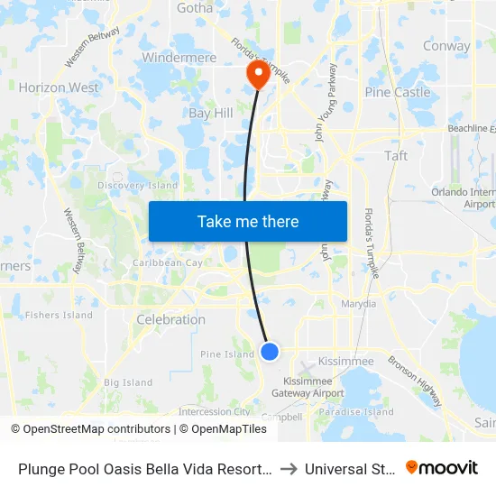 Plunge Pool Oasis Bella Vida Resort Close to Parks, Kissimmee to Universal Studios Store map