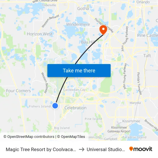 Magic Tree Resort by Coolvacay, Orlando to Universal Studios Store map