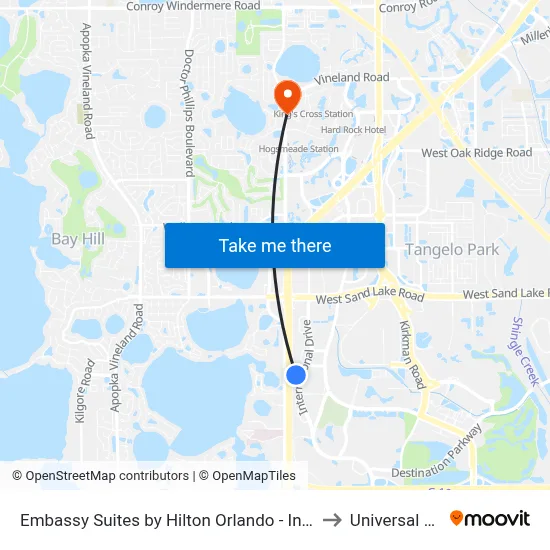 Embassy Suites by Hilton Orlando - International Drive / Convention Center to Universal Studios Store map
