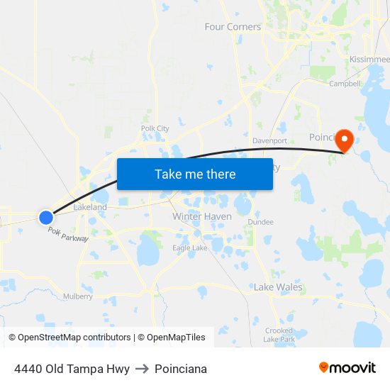 4440 Old Tampa Hwy to Poinciana map