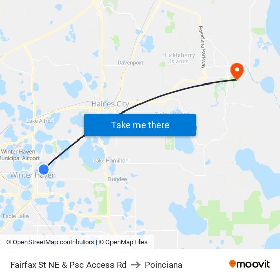 Fairfax St NE & Psc Access Rd to Poinciana map