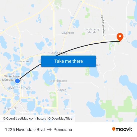 1225 Havendale Blvd to Poinciana map