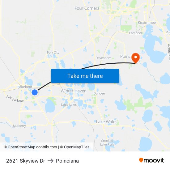 2621 Skyview Dr to Poinciana map