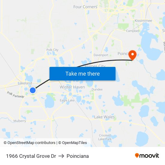 1966 Crystal Grove Dr to Poinciana map