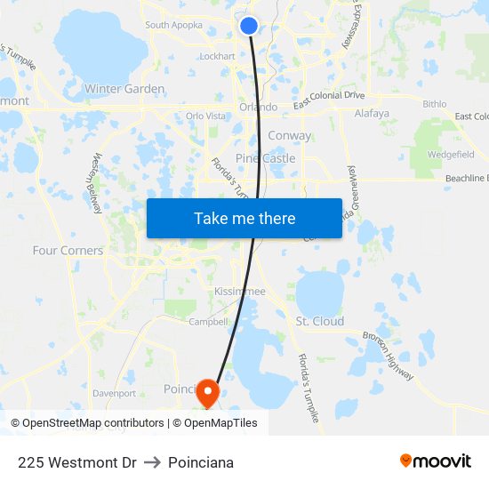 225 Westmont Dr to Poinciana map