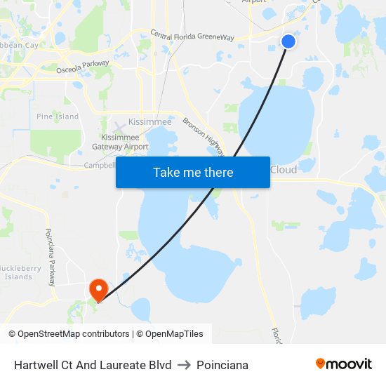 Hartwell Ct And Laureate Blvd to Poinciana map