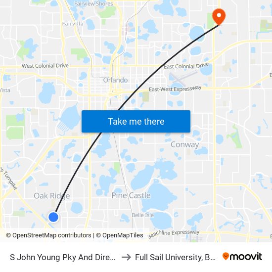 S John Young  Pky And Directors  Row to Full Sail University, Building 5 map