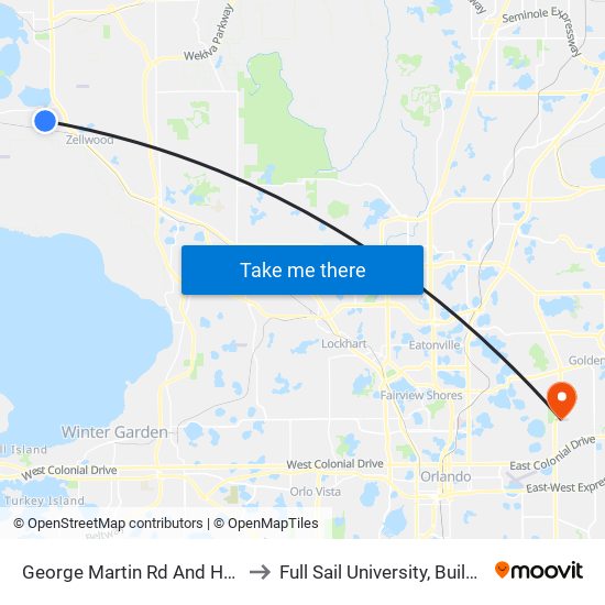 George Martin  Rd And Holly  St to Full Sail University, Building 5 map