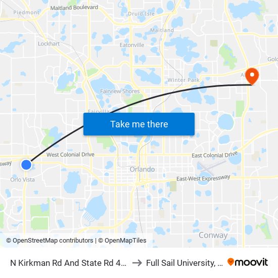 N Kirkman Rd And State Rd 408 Off Ramp E to Full Sail University, Building 3 map