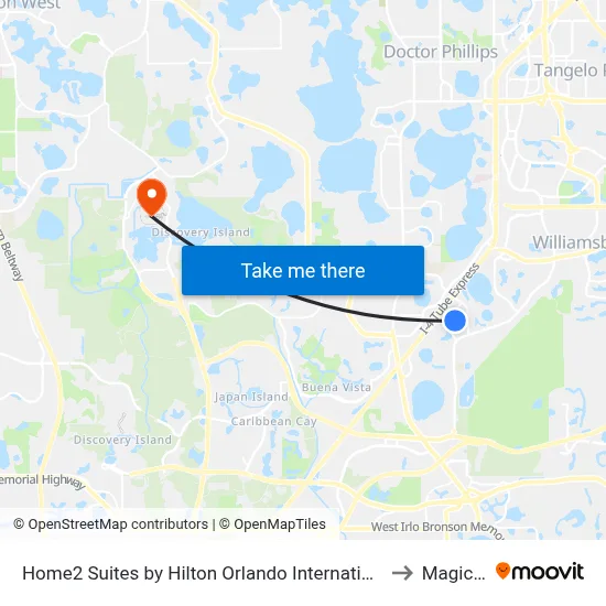 Home2 Suites by Hilton Orlando International Drive South - Free Shuttle to Theme Parks to Magic Kingdom map
