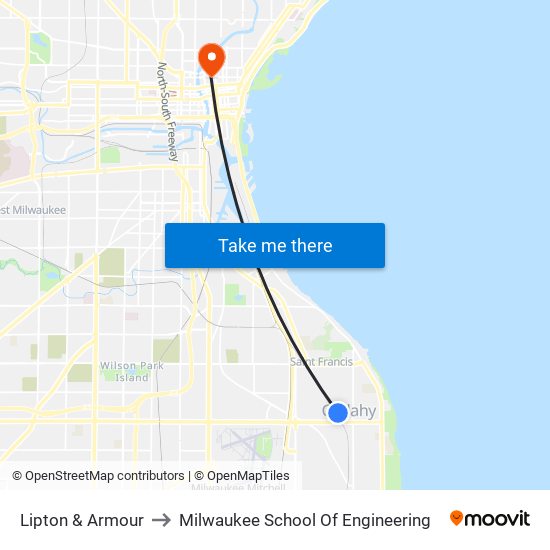 Lipton & Armour to Milwaukee School Of Engineering map