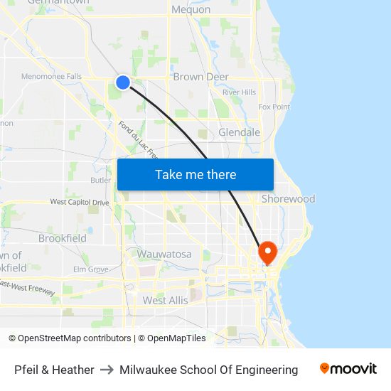 Pfeil & Heather to Milwaukee School Of Engineering map