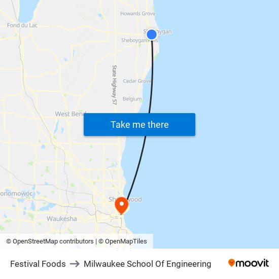 Festival Foods to Milwaukee School Of Engineering map