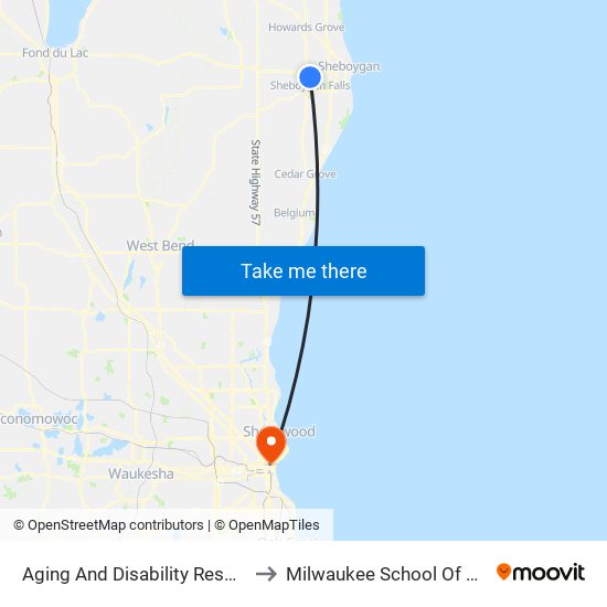 Aging And Disability Resource Center to Milwaukee School Of Engineering map