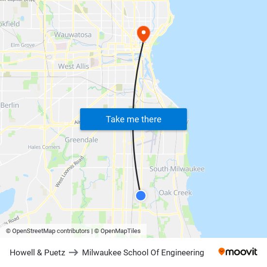 Howell & Puetz to Milwaukee School Of Engineering map