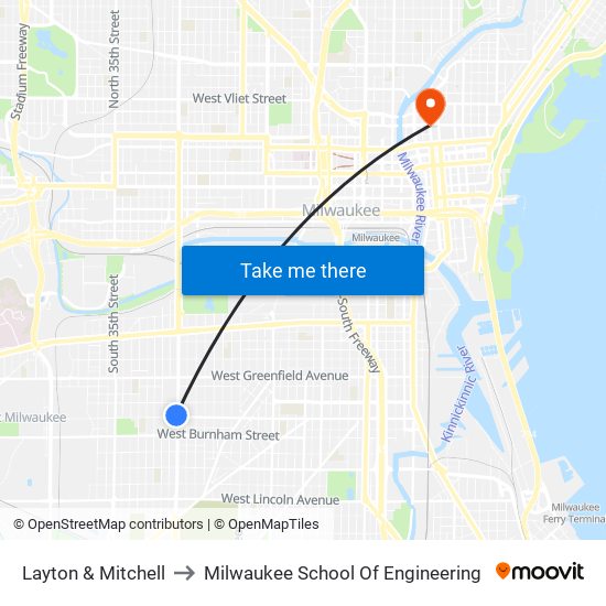 Layton & Mitchell to Milwaukee School Of Engineering map