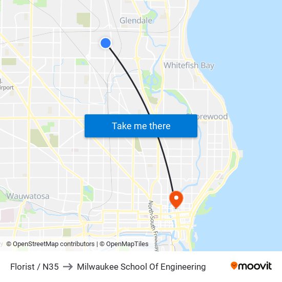 Florist / N35 to Milwaukee School Of Engineering map