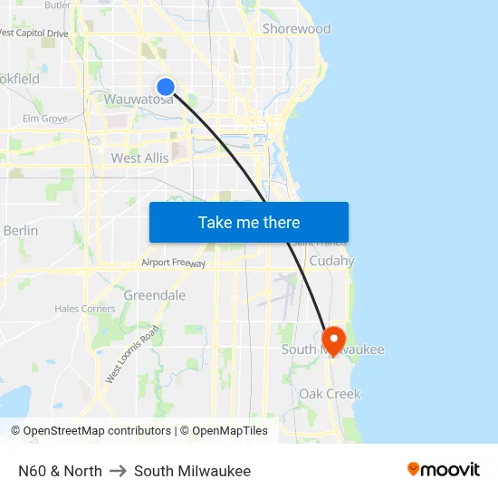 N60 & North to South Milwaukee map