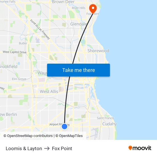 Loomis & Layton to Fox Point map