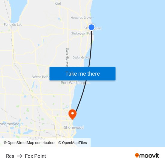 Rcs to Fox Point map